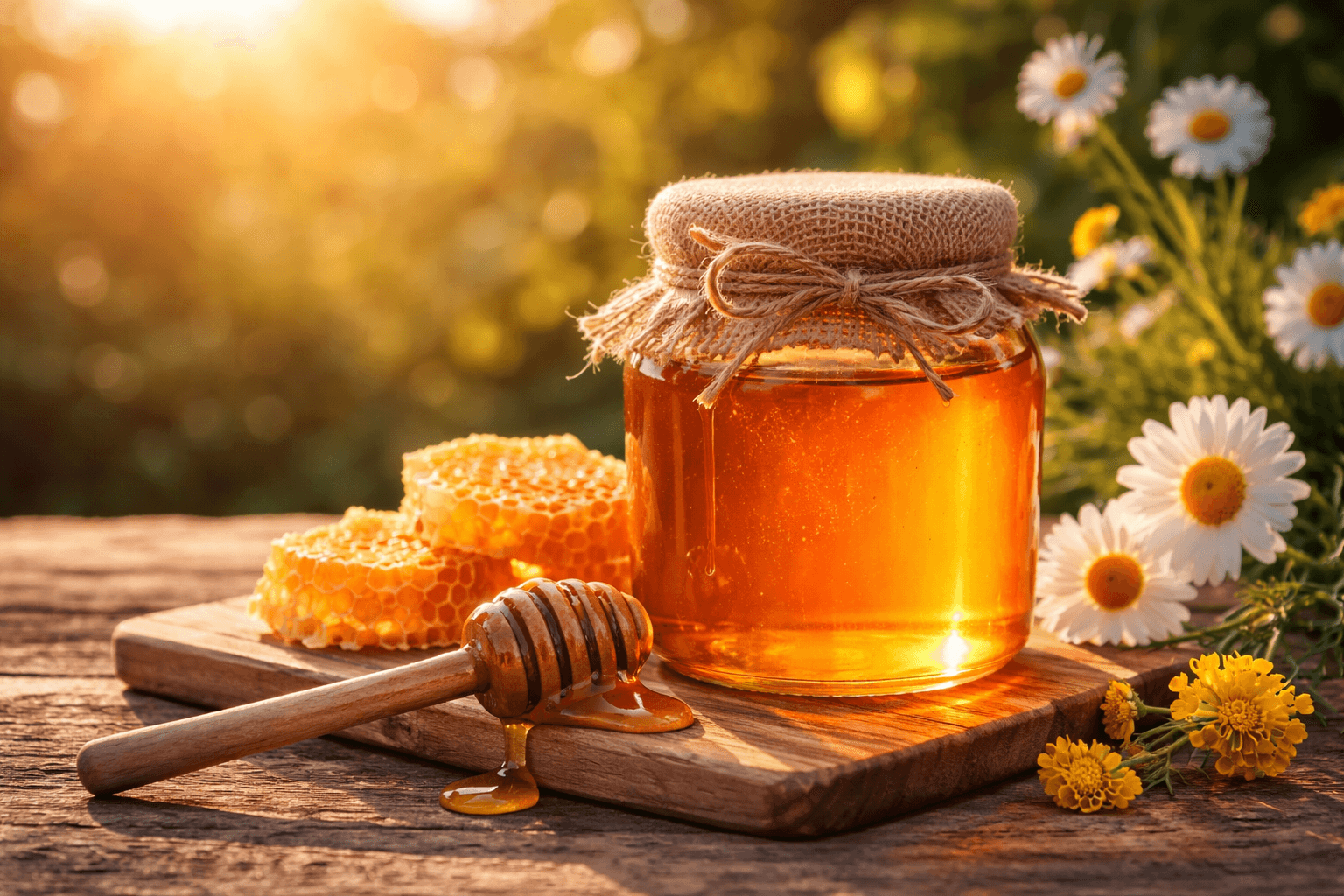 Pure Australian honey in jars